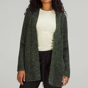 lululemon athletica Green black Sweater Wrap cardigan  size 8